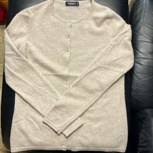Lord & Taylor 100% Cashmere Cardigan Button Down Womens Sweater. Size Petite EUC